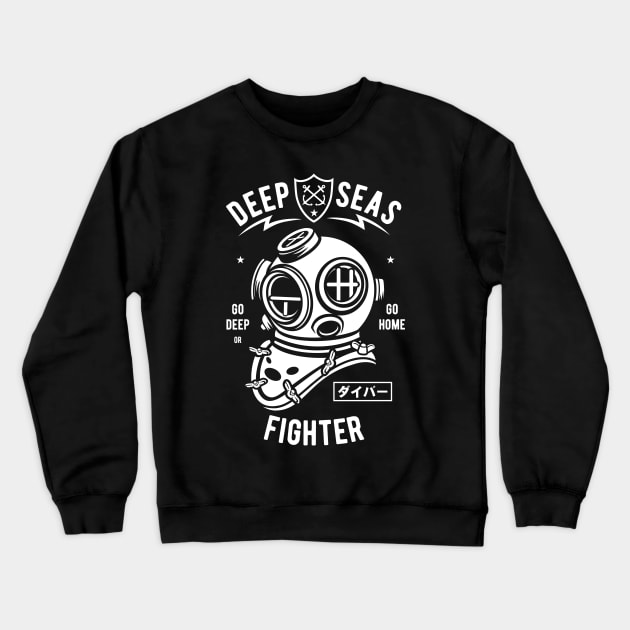 Deep Seas Fighter Crewneck Sweatshirt by Z1